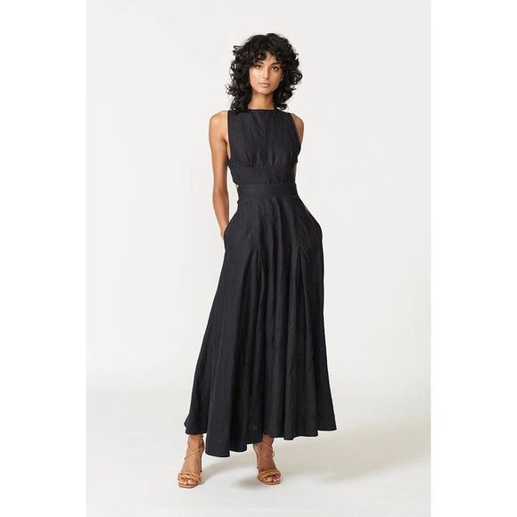Anthropologie Dresses & Skirts - Anthropologie Aureta Studio Boatneck Linen Maxi Dress